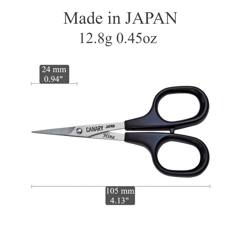 CANARY Paper Art Scissors 4", Mini Precision Scissors for Paper Cutting Art, Cutouts, Lace, Crafts, Kirie, Made in Japan - Image 2
